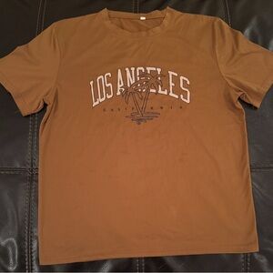 Men’s Small Brown Shein Short Sleeve Los Angeles Tee
